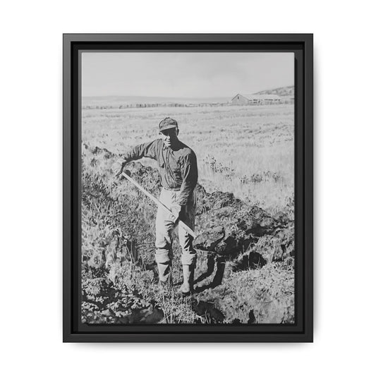 Canvas Art Print - Framed, Clyde Hogan's 1.5 Mile Trench by Rod Walgamott