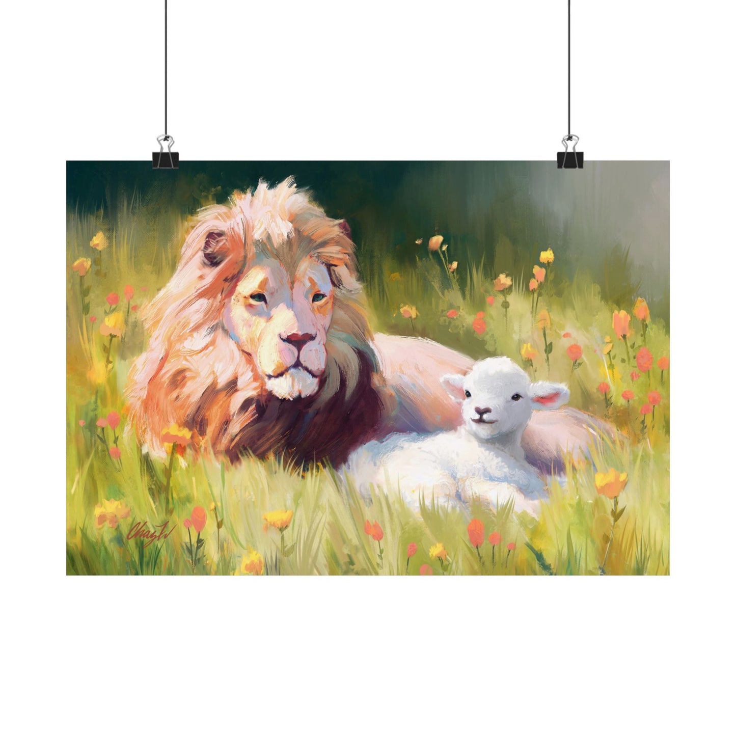 Premium Matte Print, The Lamb and the Lion, by Chaz Walgamott