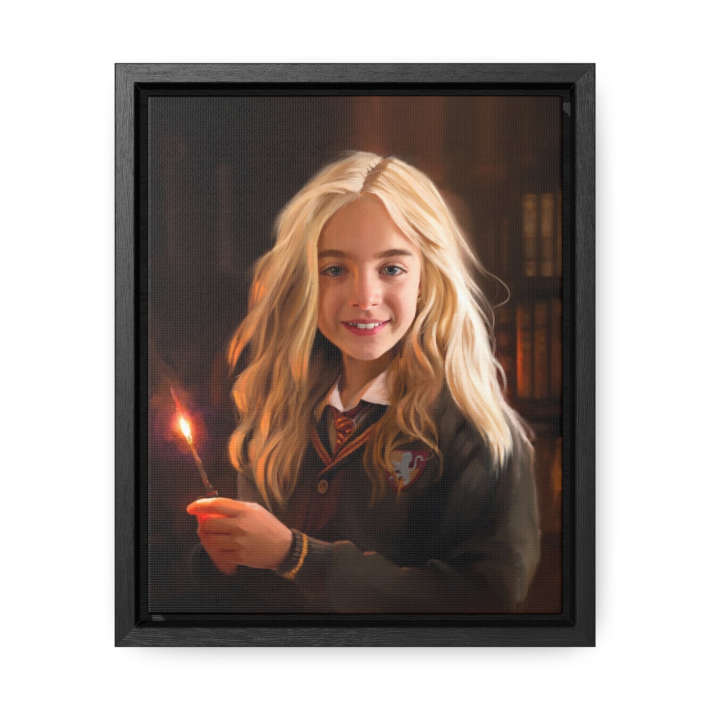 Framed canvas Wrap, Willa Mae Walgamott at Hogwarts, by Chaz Walgamott
