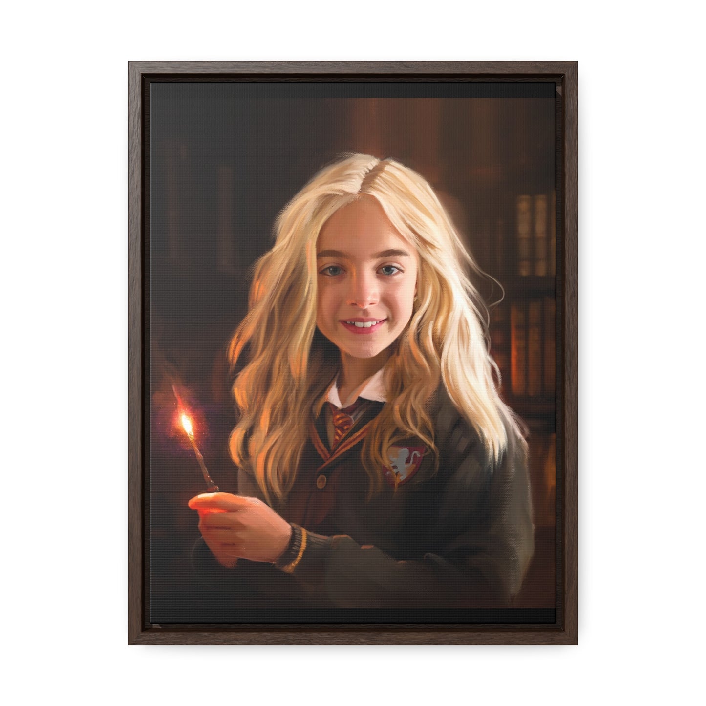 Framed canvas Wrap, Willa Mae Walgamott at Hogwarts, by Chaz Walgamott