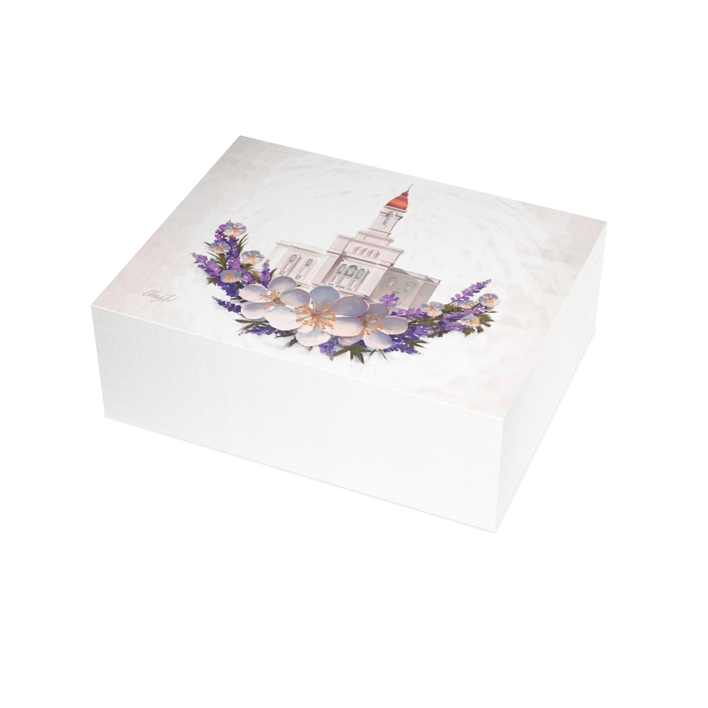 Temple Card Bundle (envelopes not included) Deseret Peak Temple-Floral Wreath