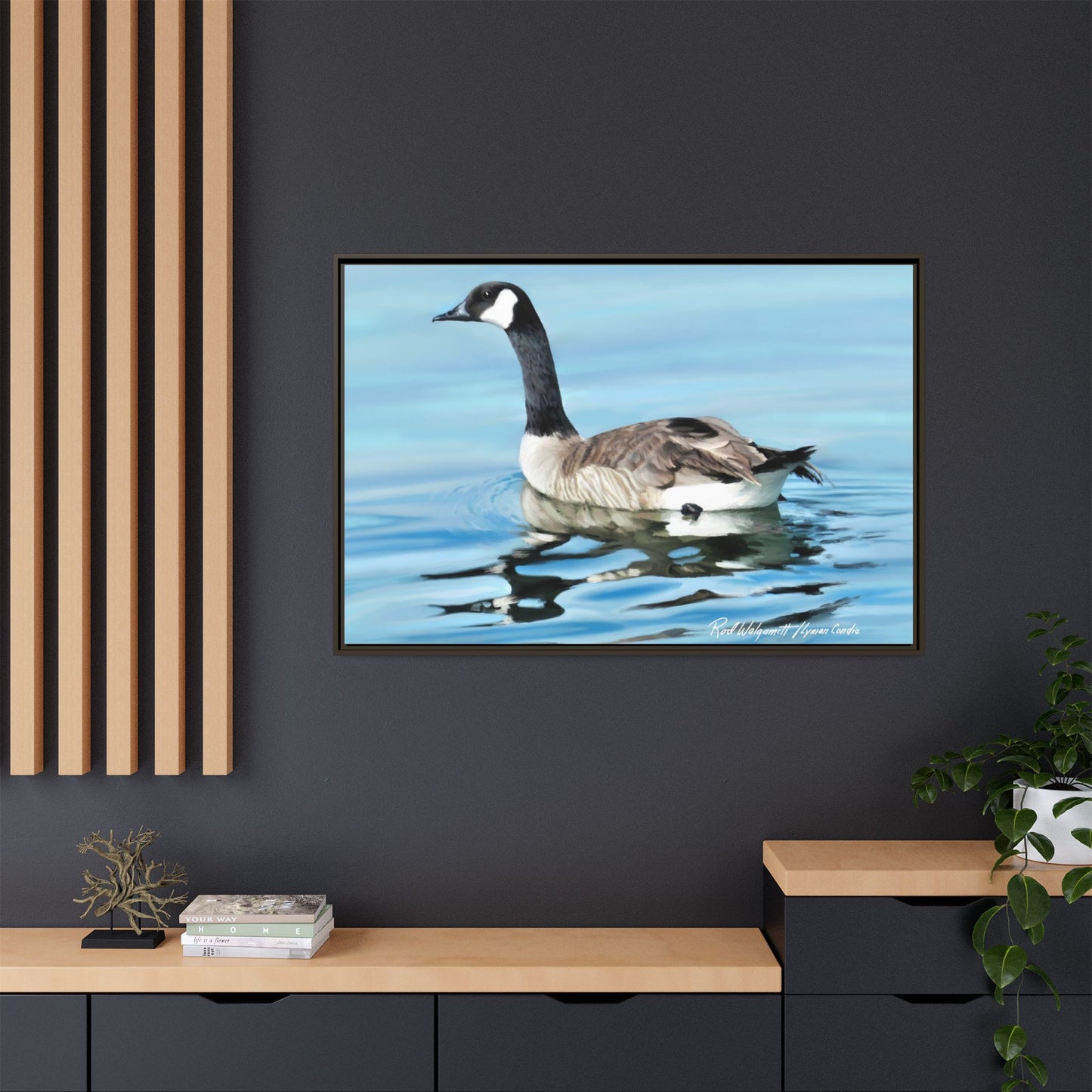 Canada Goose- Framed Matte Canvas Print