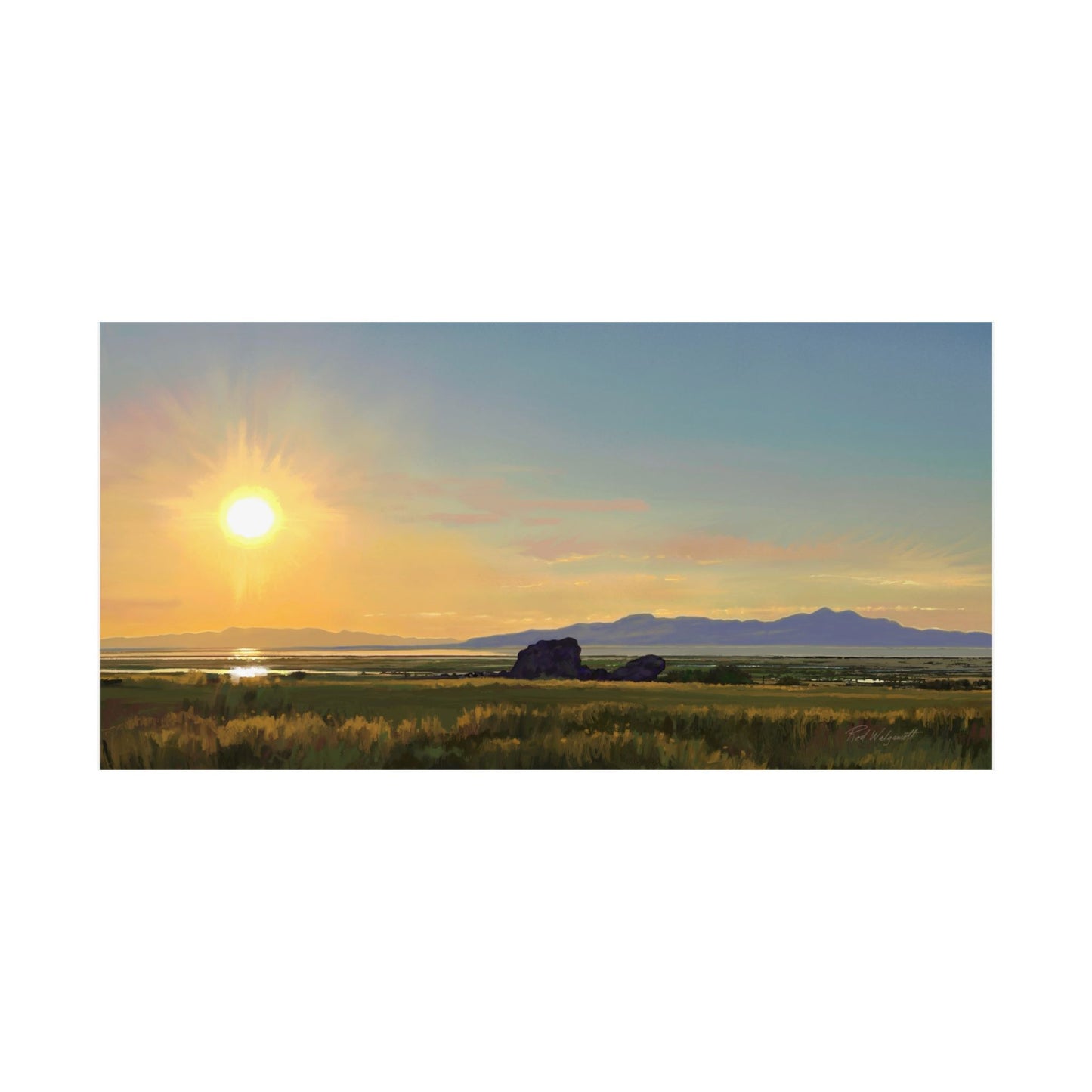 Premium Matte Print, Sunset at Adobe Rock, by Rod Walgamott