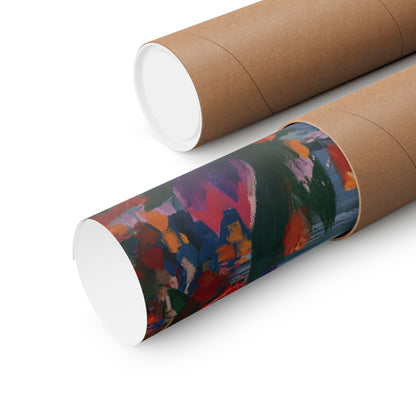 Premium Matte Paper Print, Deseret Peak Temple--Spring Flowers, by Chaz Walgamott