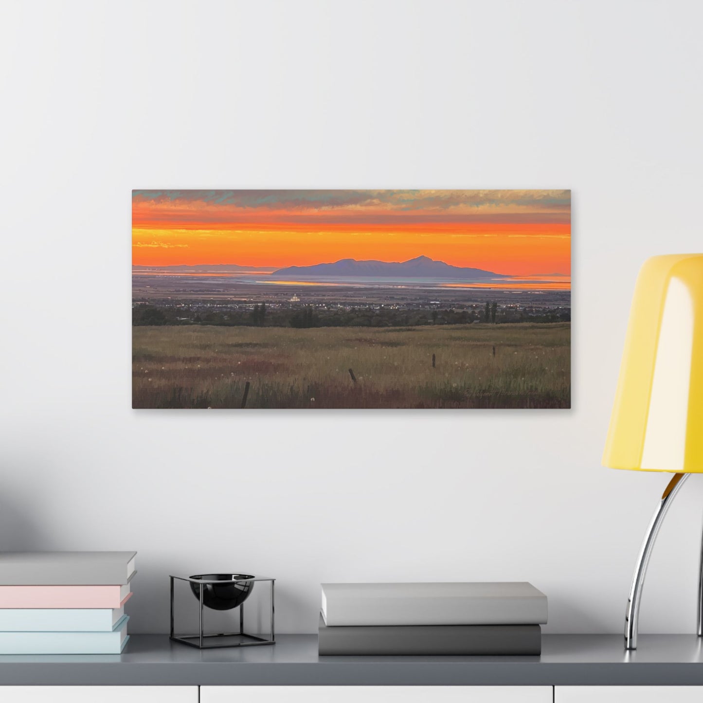 Classic Stretched Canvas, Stansbury Island Sunset, by Rod Walgamott