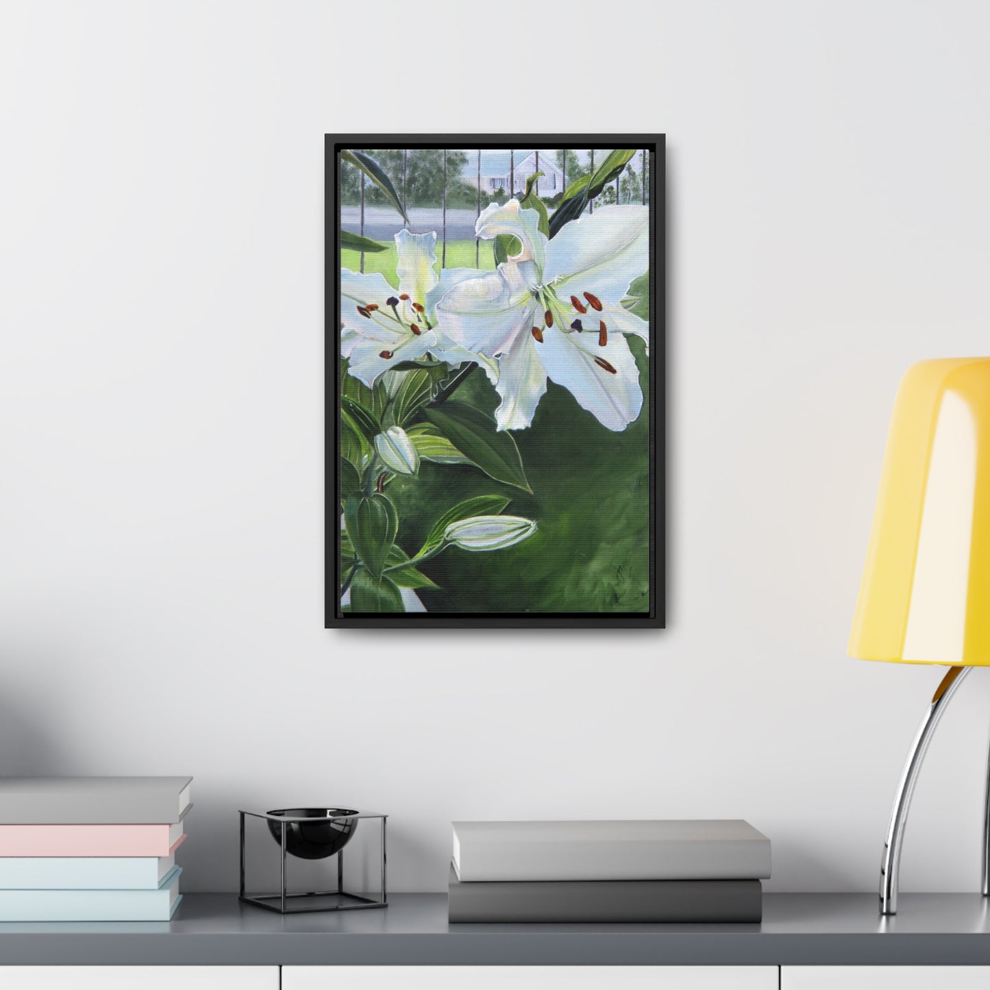 "Luscious Lilies" by Jane Autry-Framed canvas Wrap