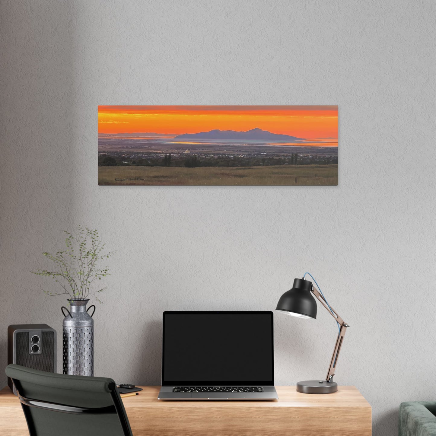 Classic Stretched Canvas, Stansbury Island Sunset, by Rod Walgamott