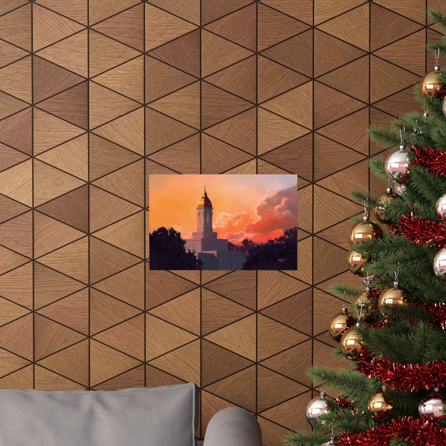 Premium Matte Print--Deseret Peak Temple--Sunset, by Chaz Walgamott