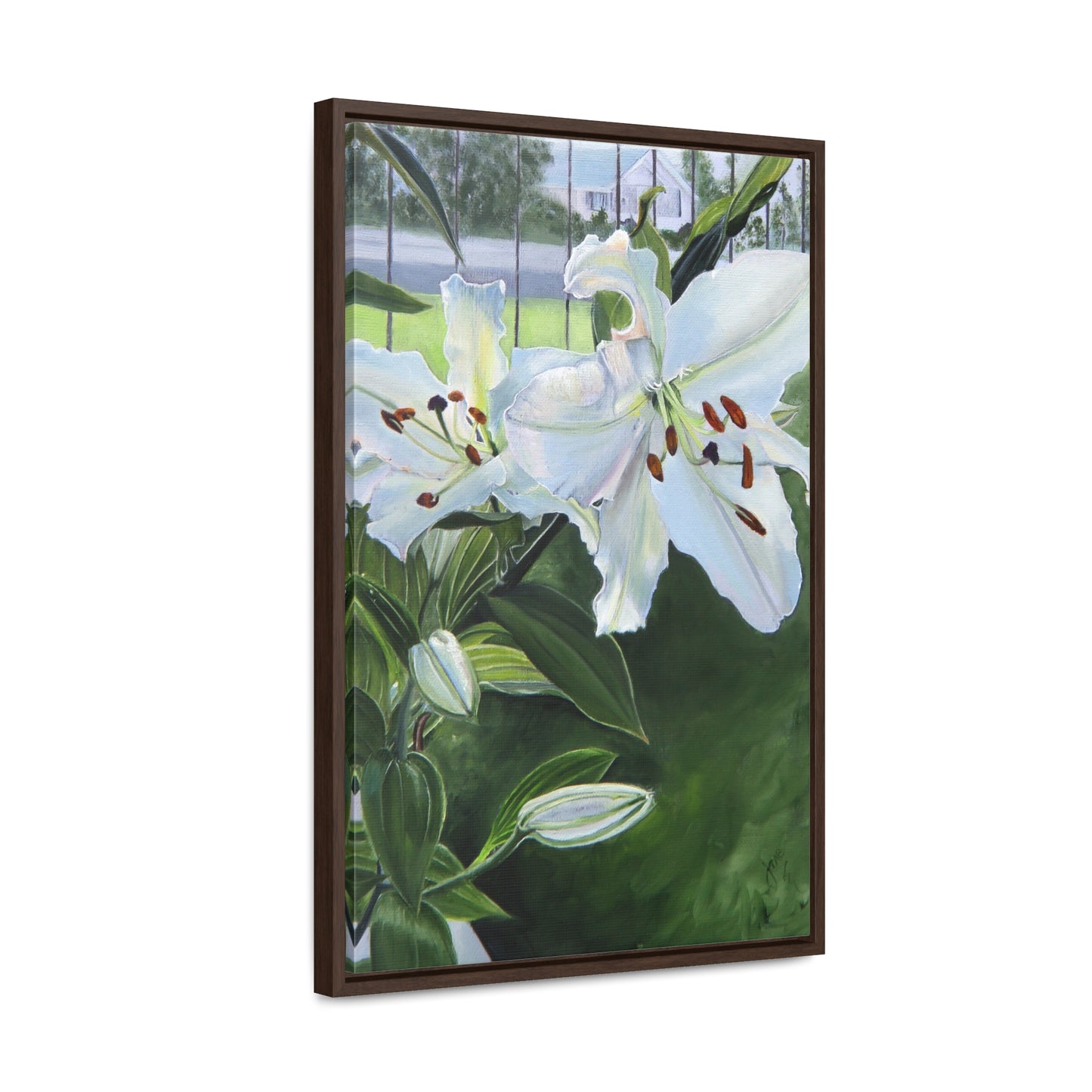 "Luscious Lilies" by Jane Autry-Framed canvas Wrap