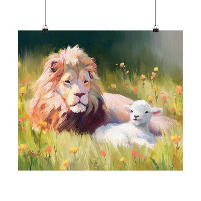 Premium Matte Print, The Lamb and the Lion, by Chaz Walgamott