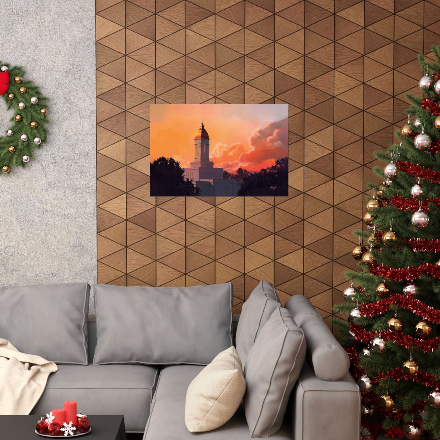 Premium Matte Print--Deseret Peak Temple--Sunset, by Chaz Walgamott