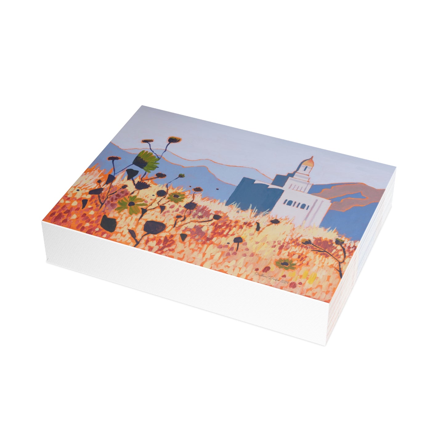 Temple Card Bundle (envelopes not included) Deseret Peak Temple by Shellece Durfee