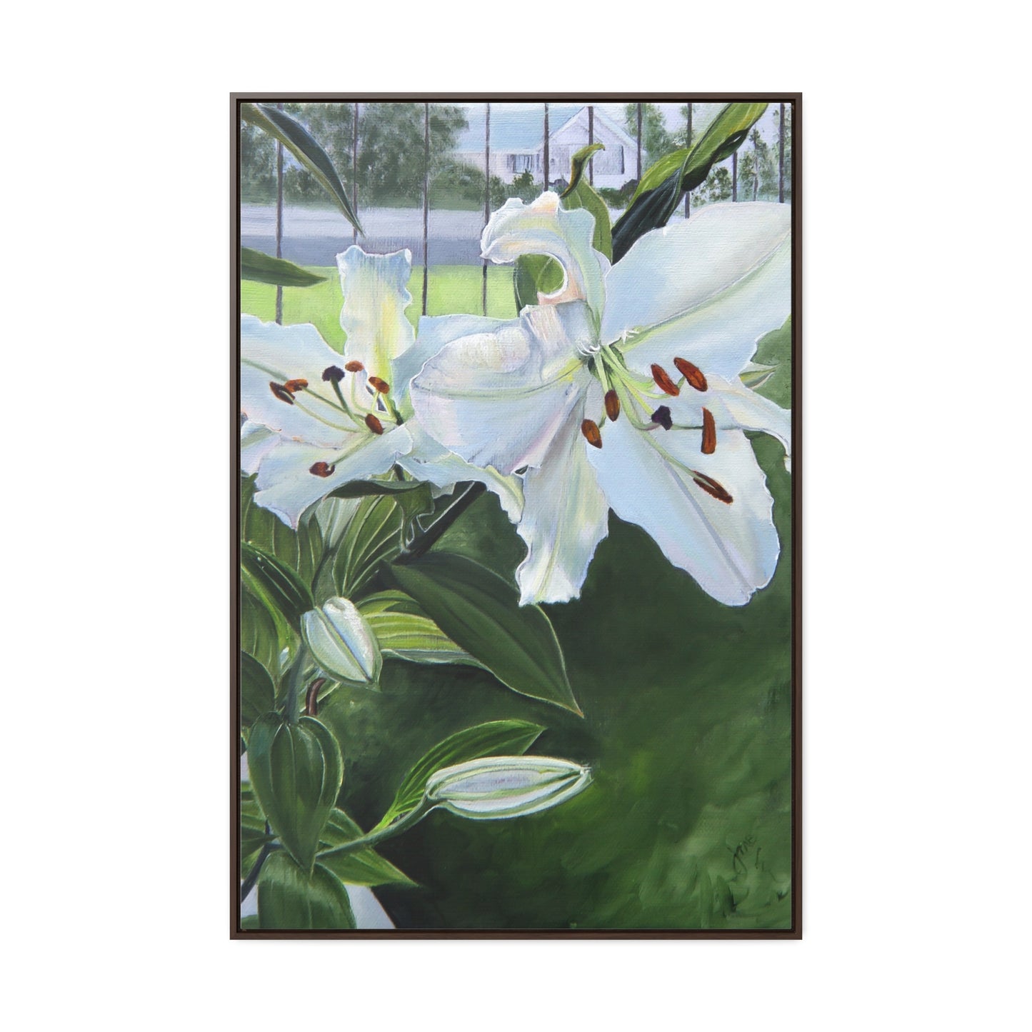 "Luscious Lilies" by Jane Autry-Framed canvas Wrap