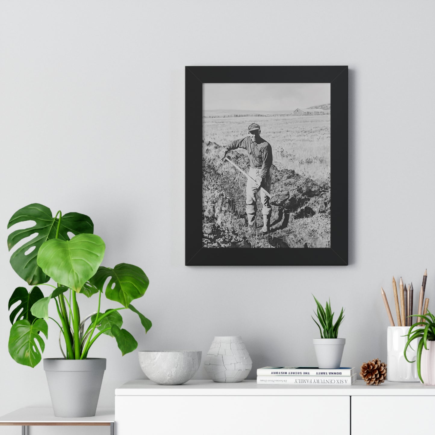 Framed Matte Paper Print - Clyde Hogan's 1.5 mile trench by Rod Walgamott