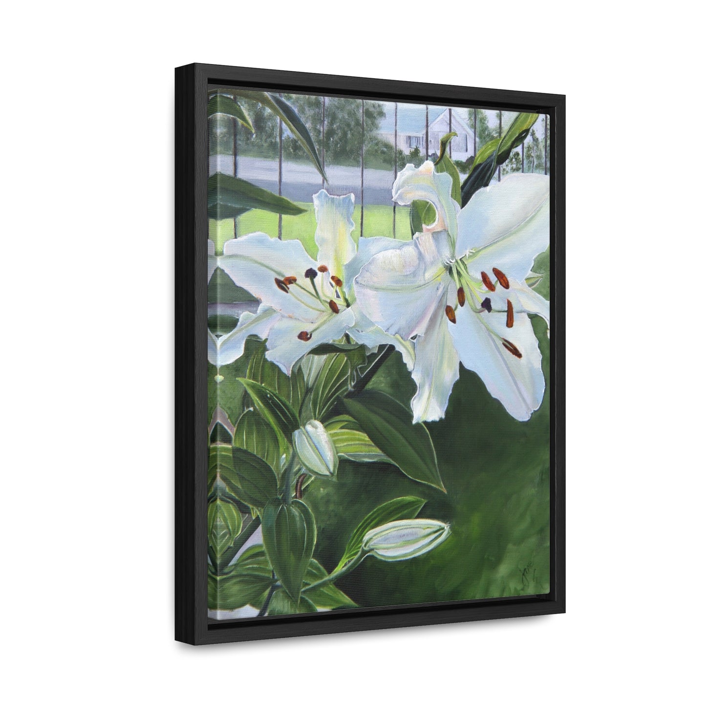 "Luscious Lilies" by Jane Autry-Framed canvas Wrap