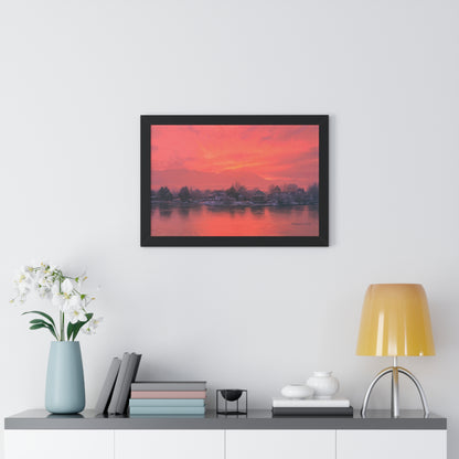Framed Matte Print, Frosty Sunrise on Stansbury Lake by Rod  Walgamott