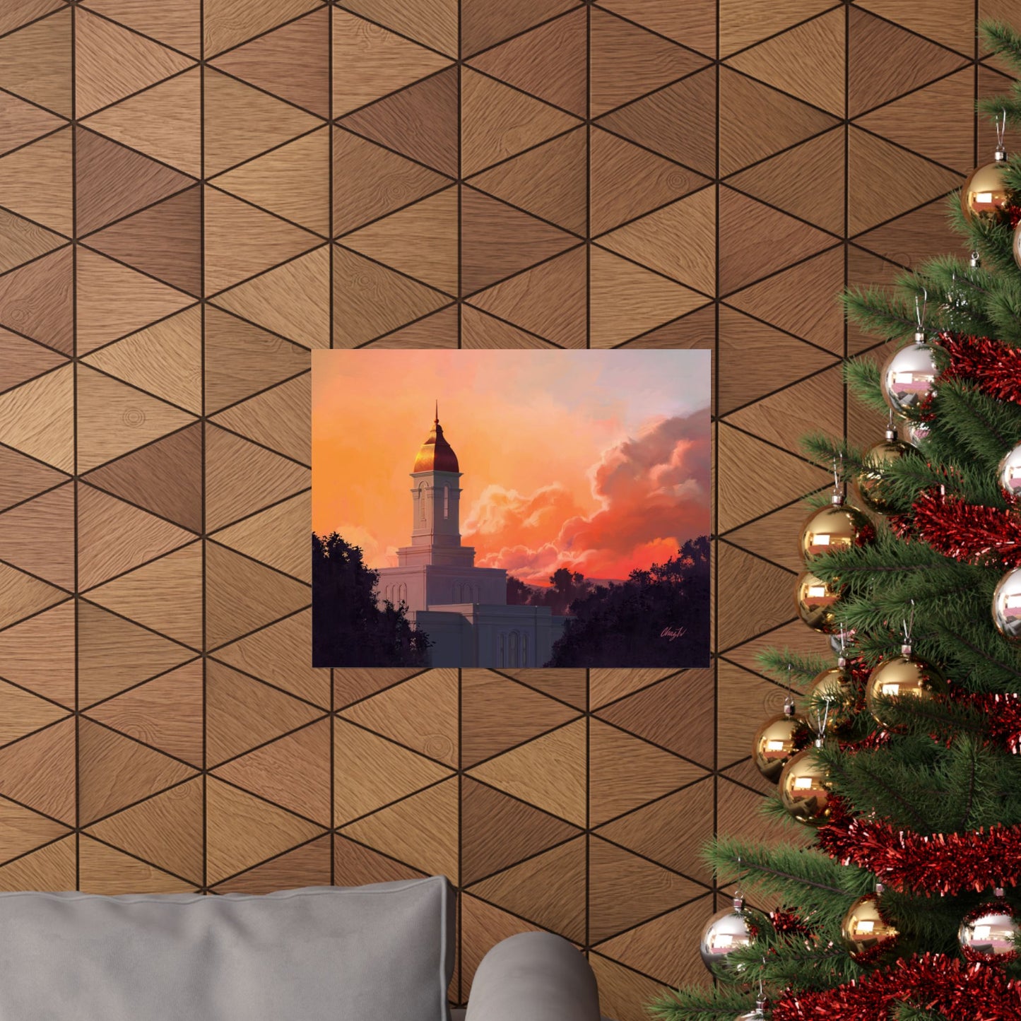 Premium Matte Print--Deseret Peak Temple--Sunset, by Chaz Walgamott