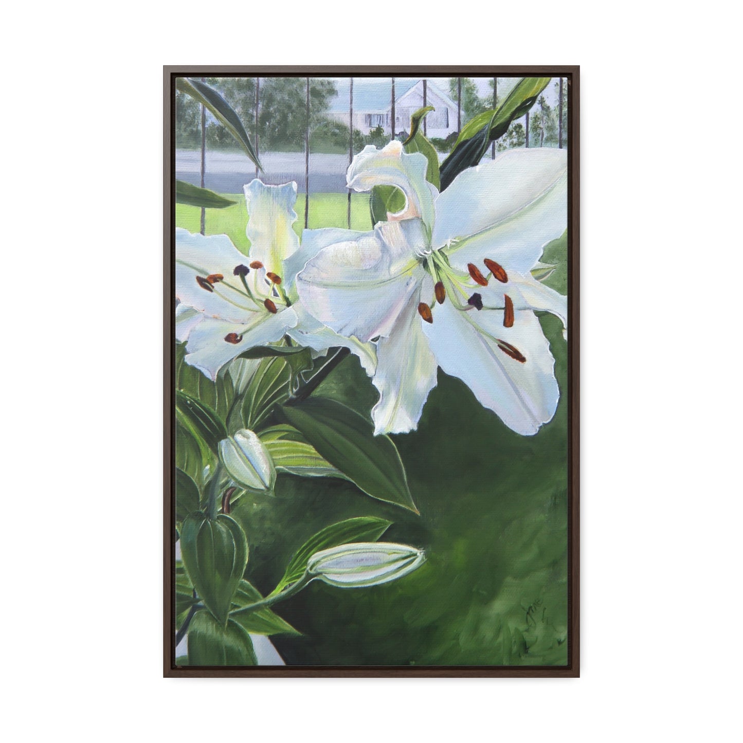 "Luscious Lilies" by Jane Autry-Framed canvas Wrap