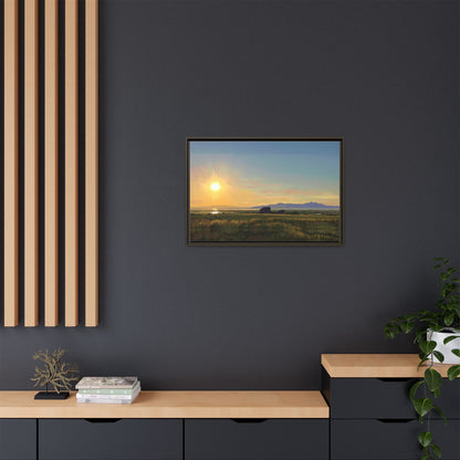 Framed Matte Canvas Print — Adobe Rock Sunset by Rod Walgamott