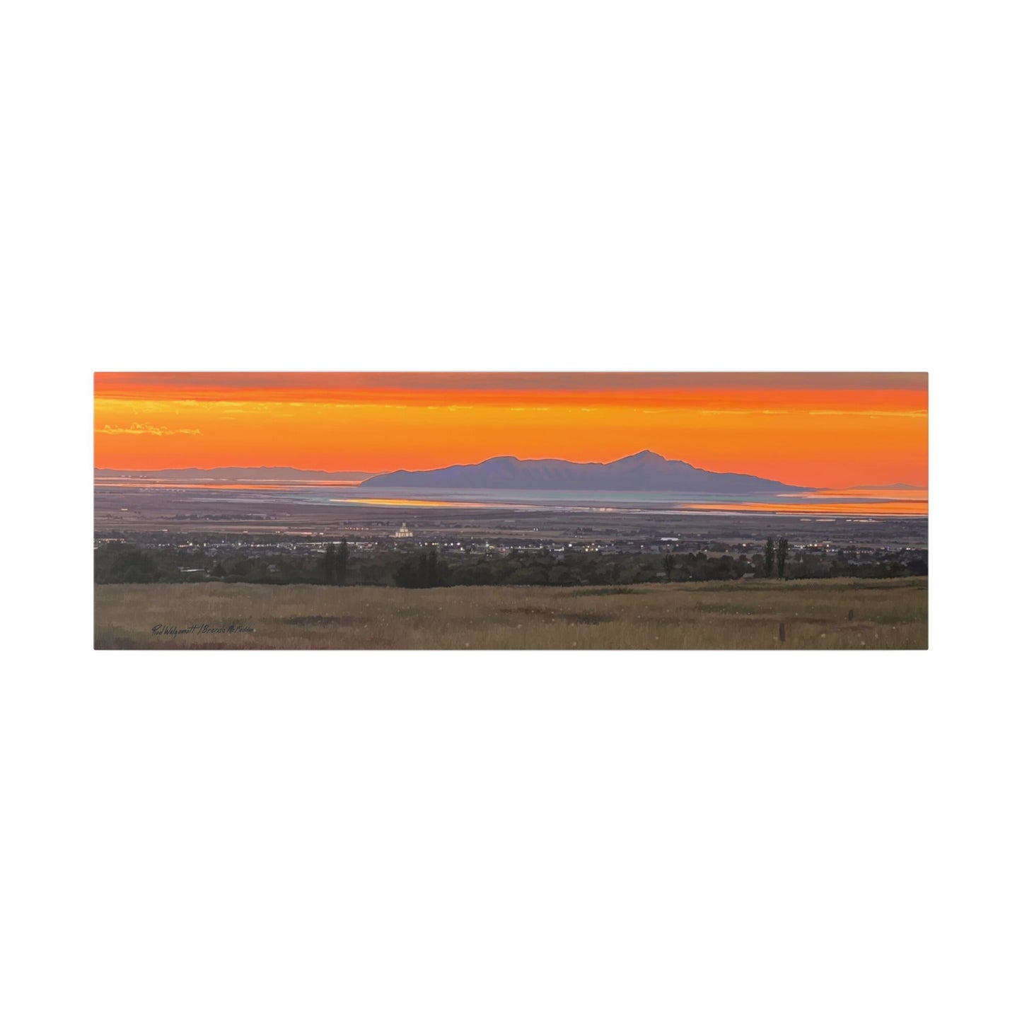Classic Stretched Canvas, Stansbury Island Sunset, by Rod Walgamott