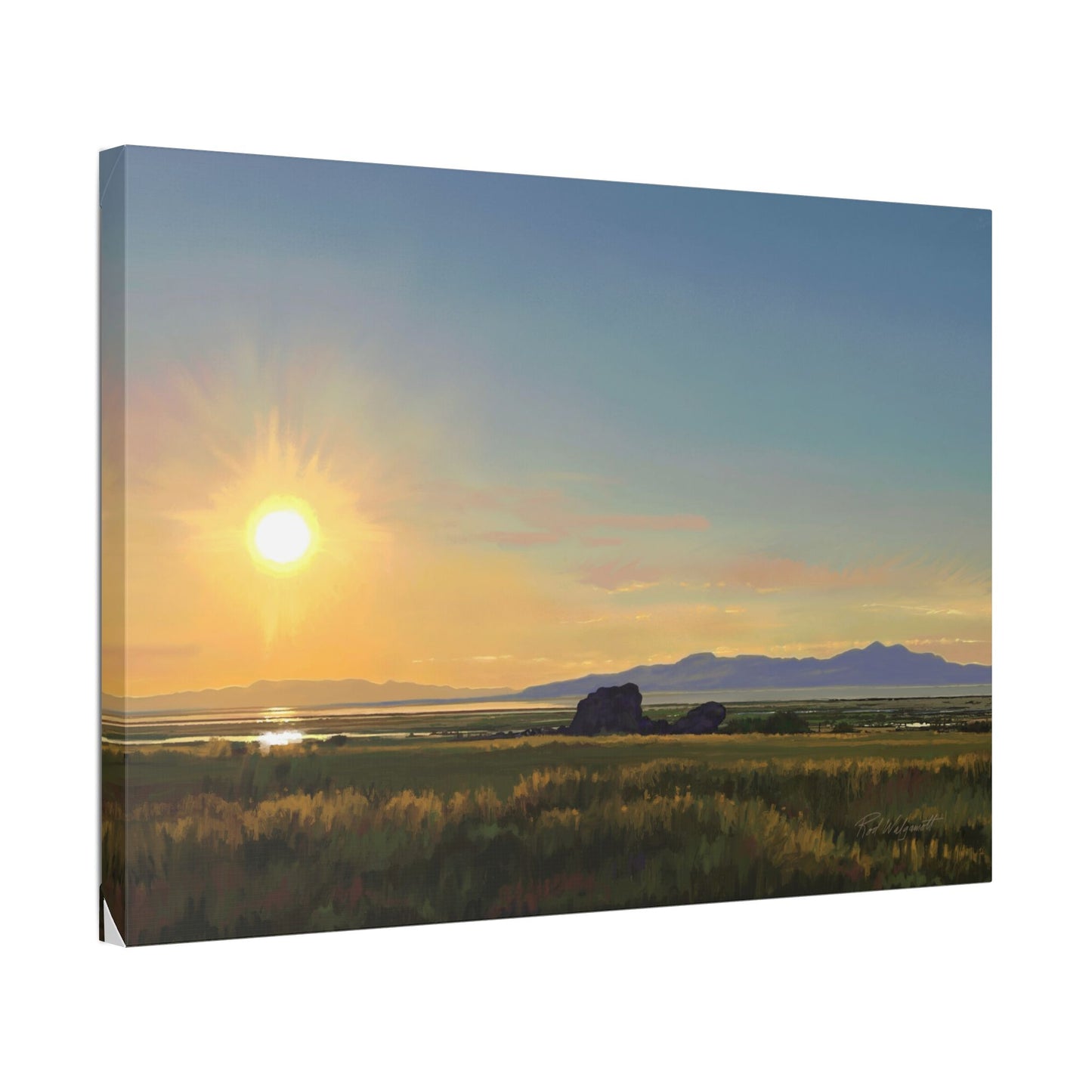 Adobe Rock Sunset, by Rod Walgamott, Gallery Wrap Canvas