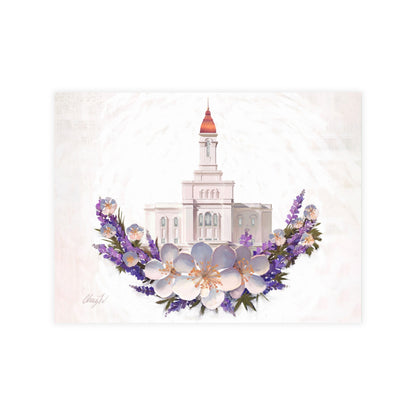 Temple Card Bundle (envelopes not included) Deseret Peak Temple-Floral Wreath