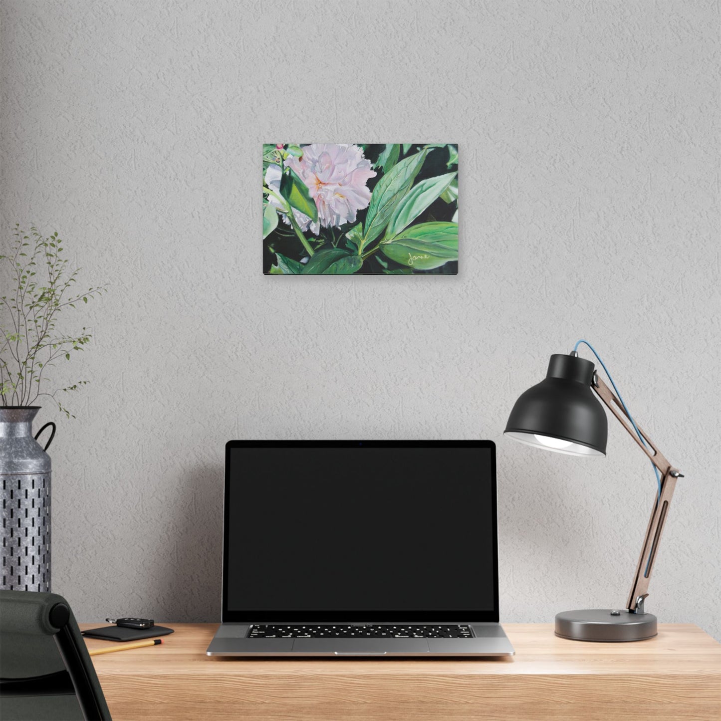 Classic Stretched Canvas, Shy Peone by Jane Autry