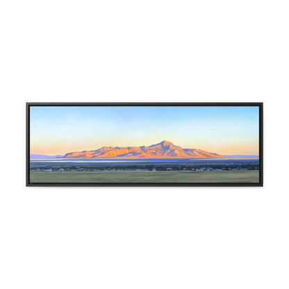 Framed Canvas Print, Stansbury Island Sunrise , by Rod Walgamott