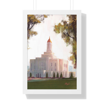 Framed Matte Print, Deseret Peak Temple--Golden, by Chaz Walgamott