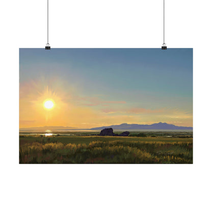 Premium Matte Print, Sunset at Adobe Rock, by Rod Walgamott