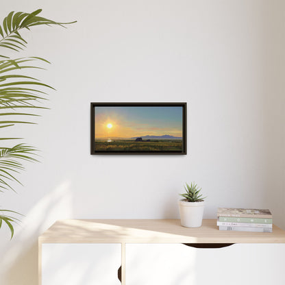 Framed Matte Canvas Print — Adobe Rock Sunset by Rod Walgamott
