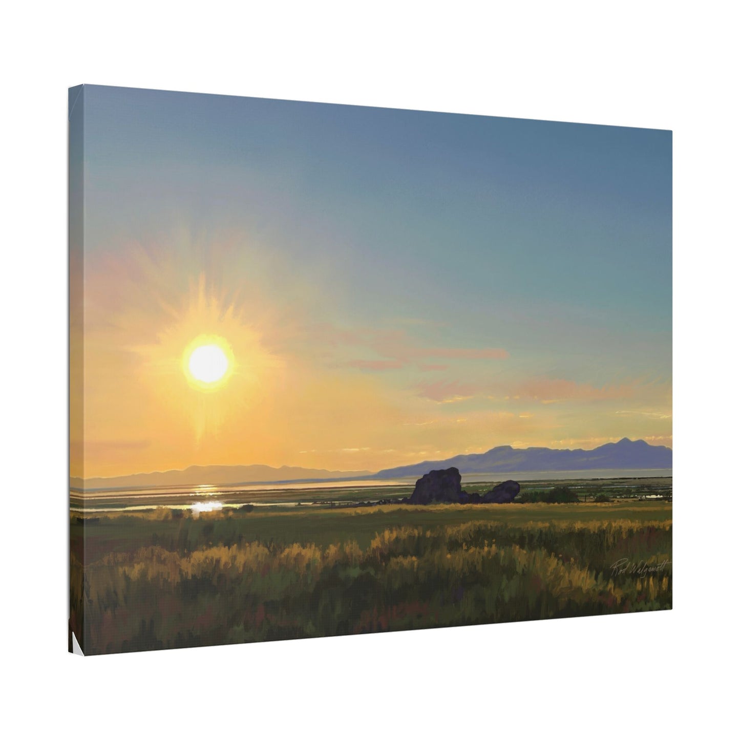 Adobe Rock Sunset, by Rod Walgamott, Gallery Wrap Canvas