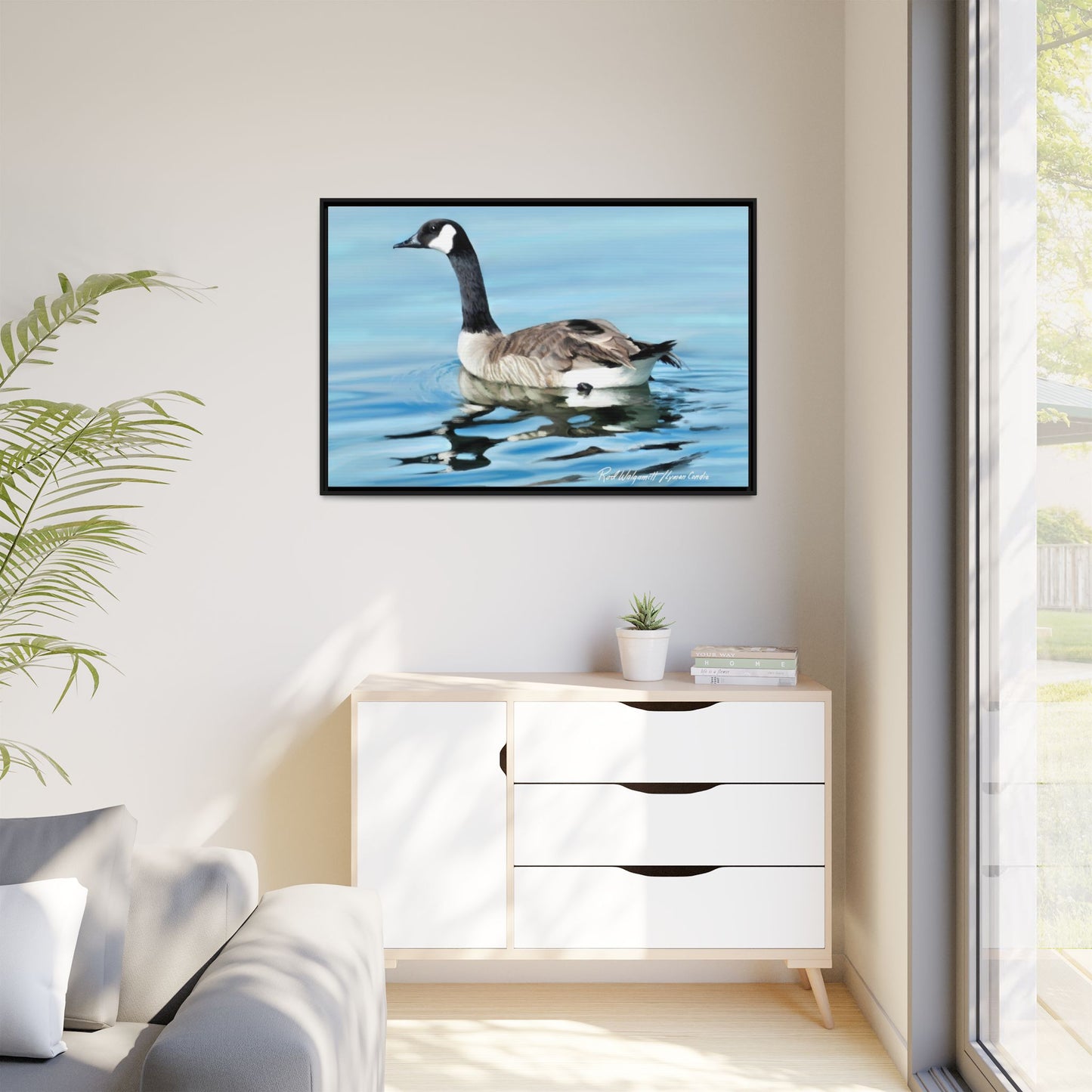 Canada Goose- Framed Matte Canvas Print