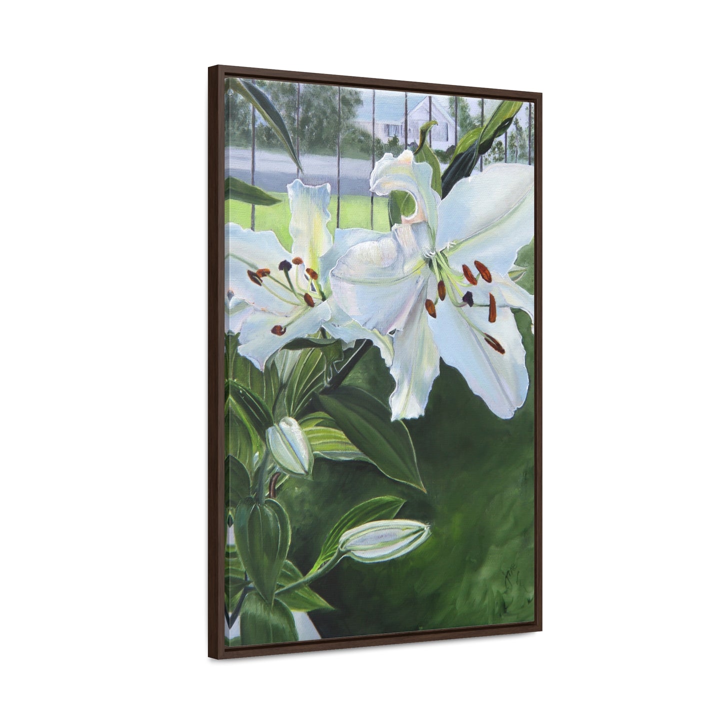 "Luscious Lilies" by Jane Autry-Framed canvas Wrap