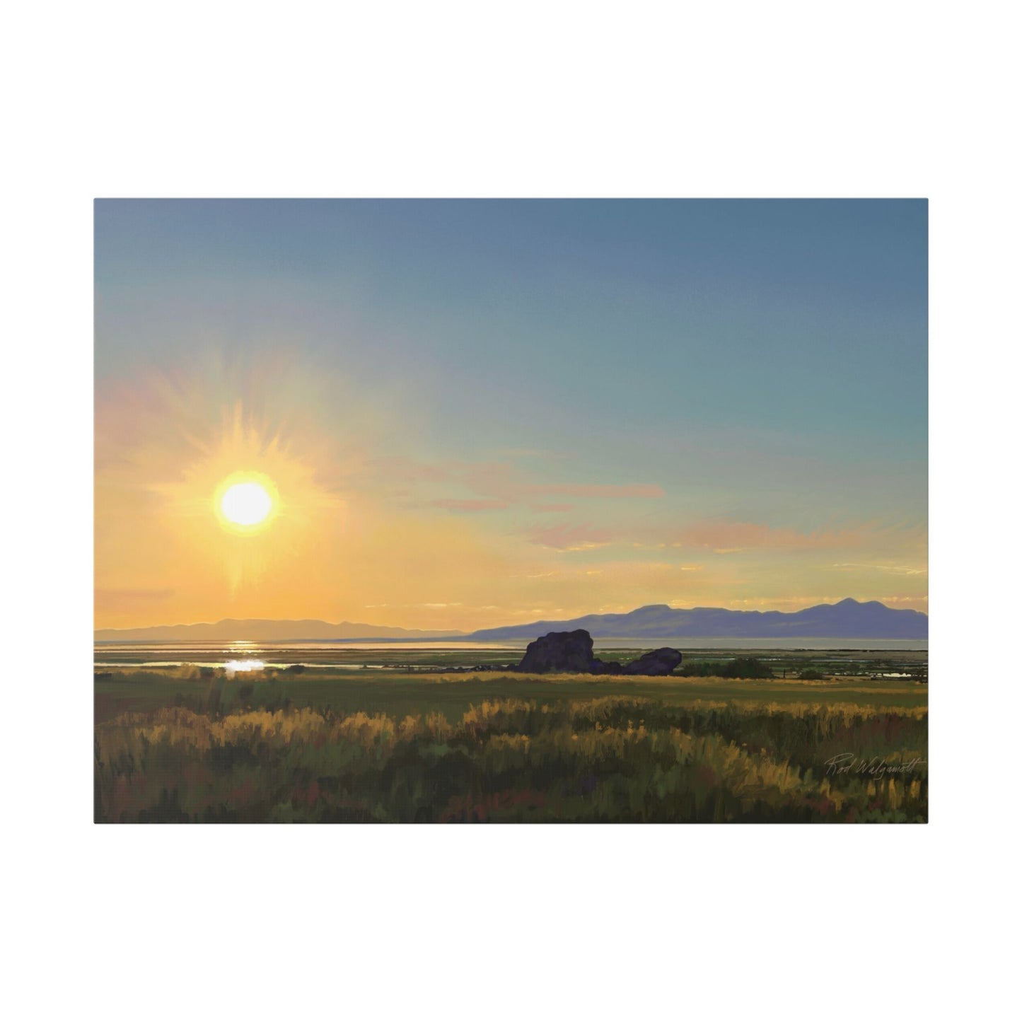 Adobe Rock Sunset, by Rod Walgamott, Gallery Wrap Canvas