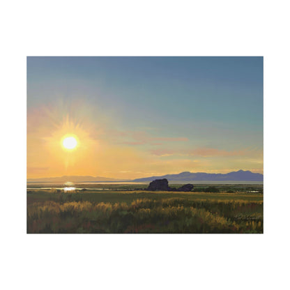Adobe Rock Sunset, by Rod Walgamott, Gallery Wrap Canvas