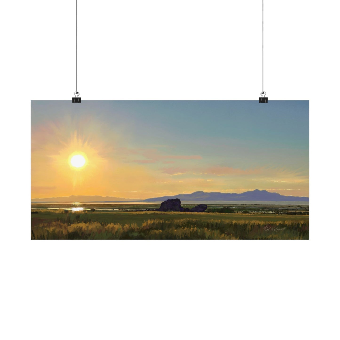 Premium Matte Print, Sunset at Adobe Rock, by Rod Walgamott