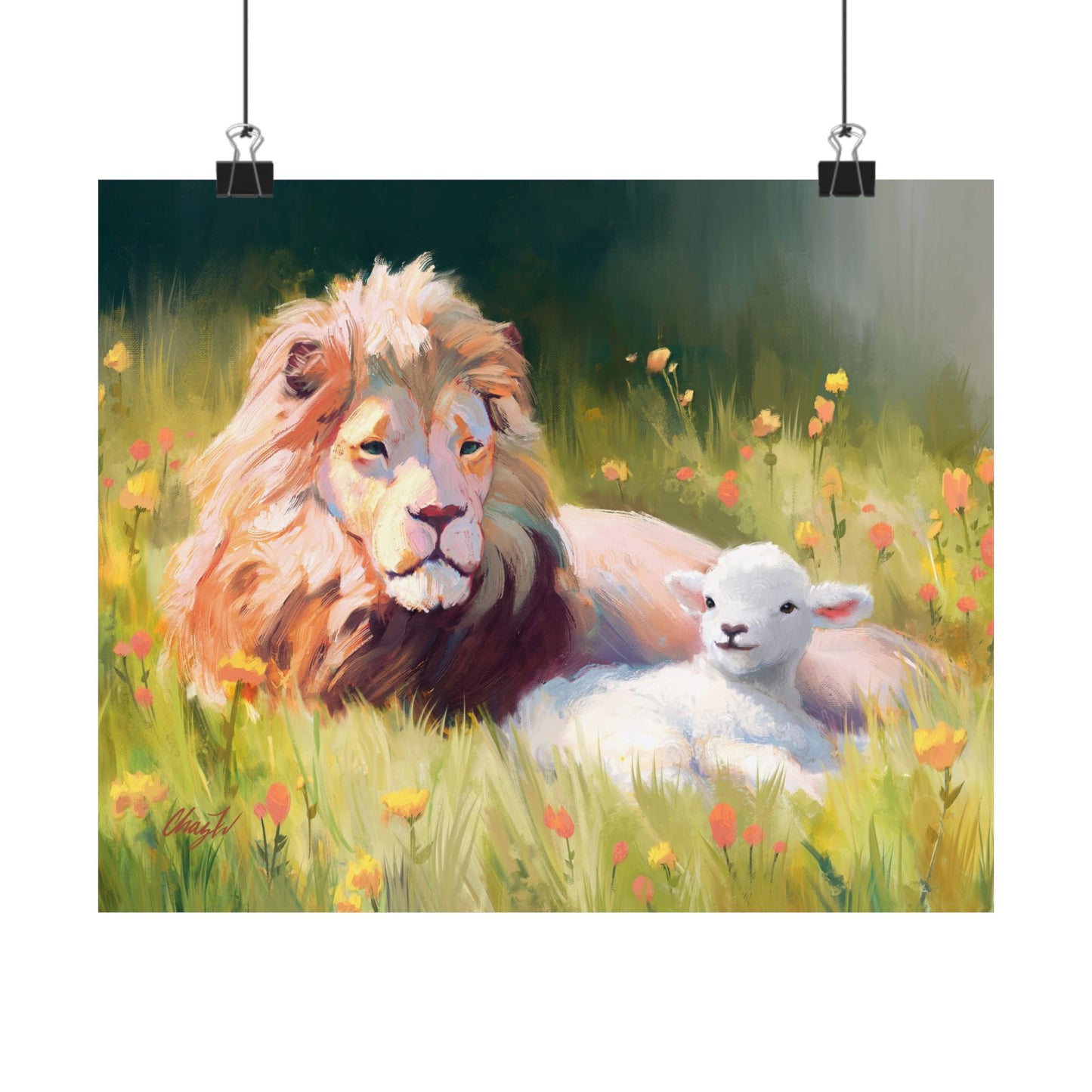 Premium Matte Print, The Lamb and the Lion, by Chaz Walgamott