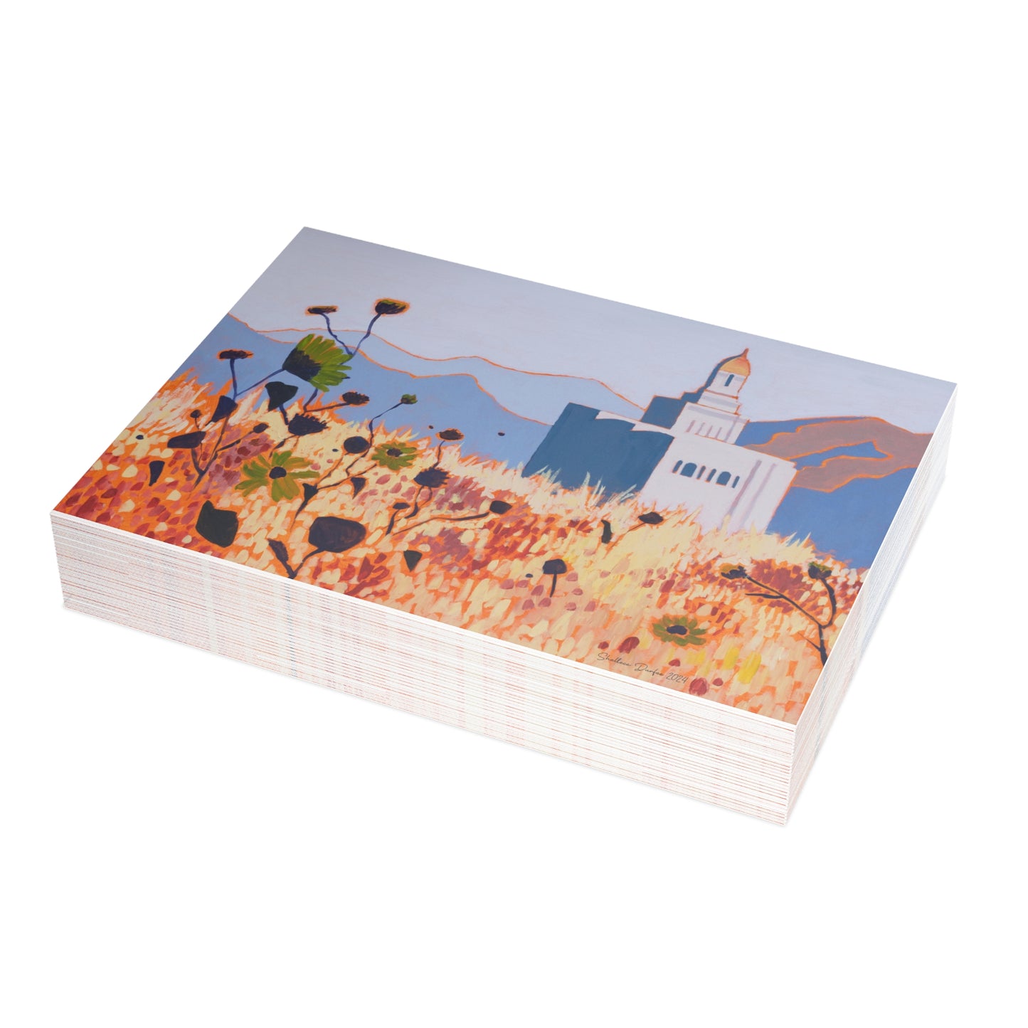 Temple Card Bundle (envelopes not included) Deseret Peak Temple by Shellece Durfee