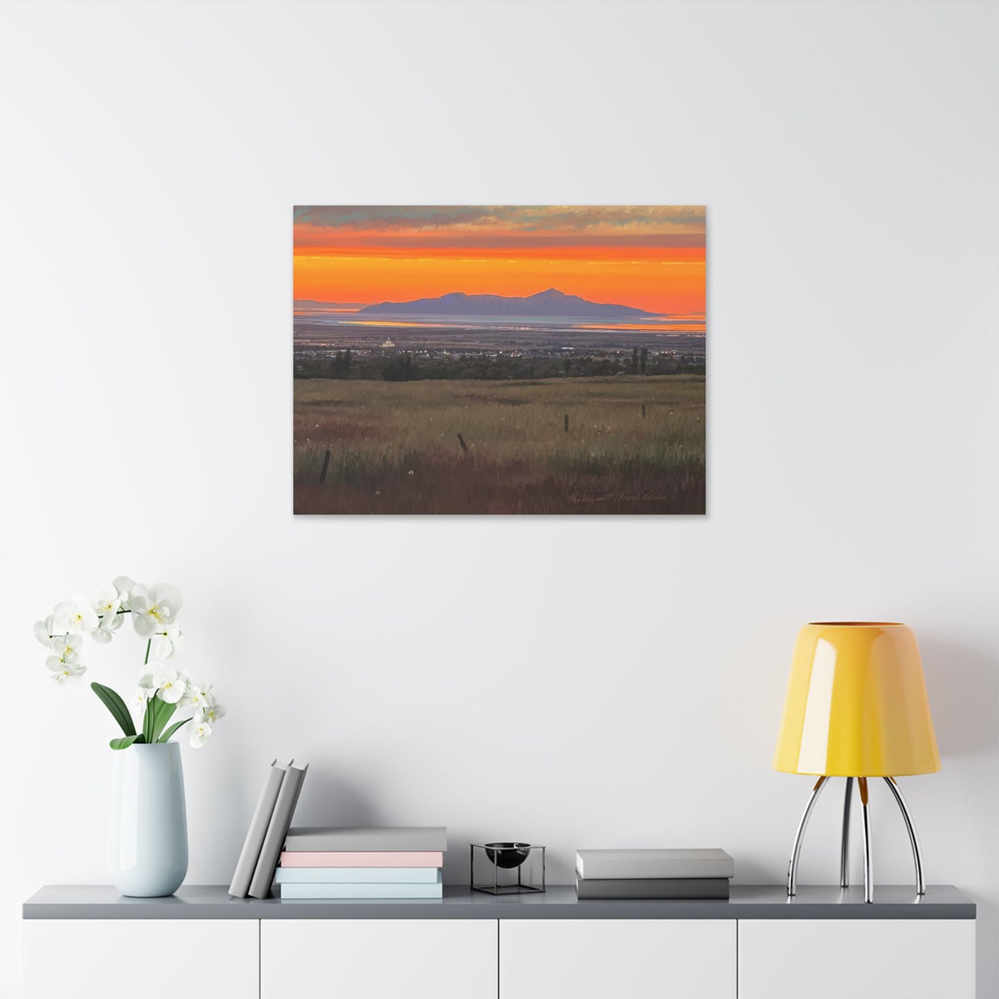 Classic Stretched Canvas, Stansbury Island Sunset, by Rod Walgamott