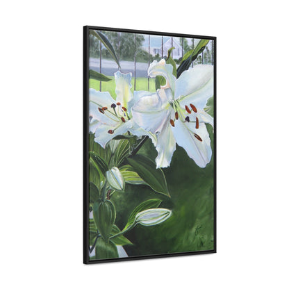 "Luscious Lilies" by Jane Autry-Framed canvas Wrap