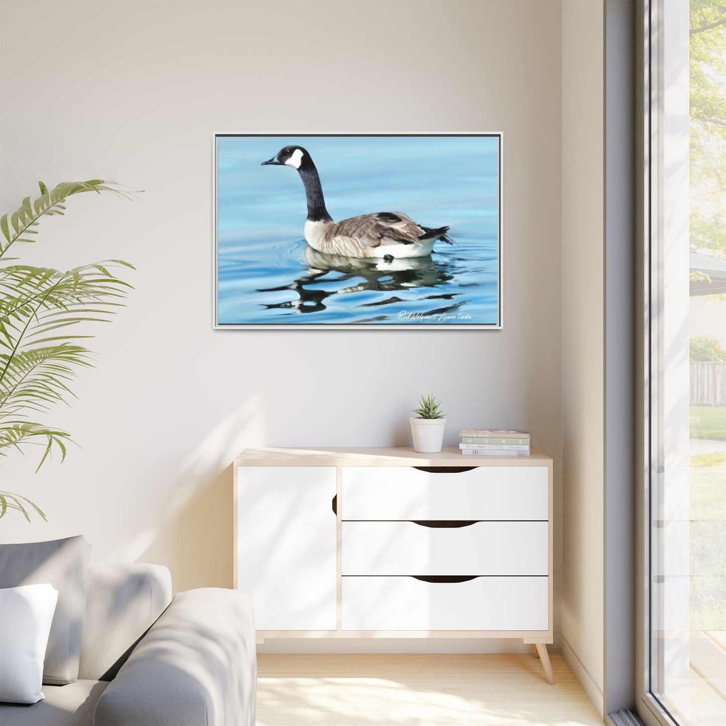 Canada Goose- Framed Matte Canvas Print