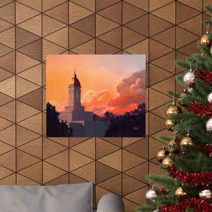 Premium Matte Print--Deseret Peak Temple--Sunset, by Chaz Walgamott