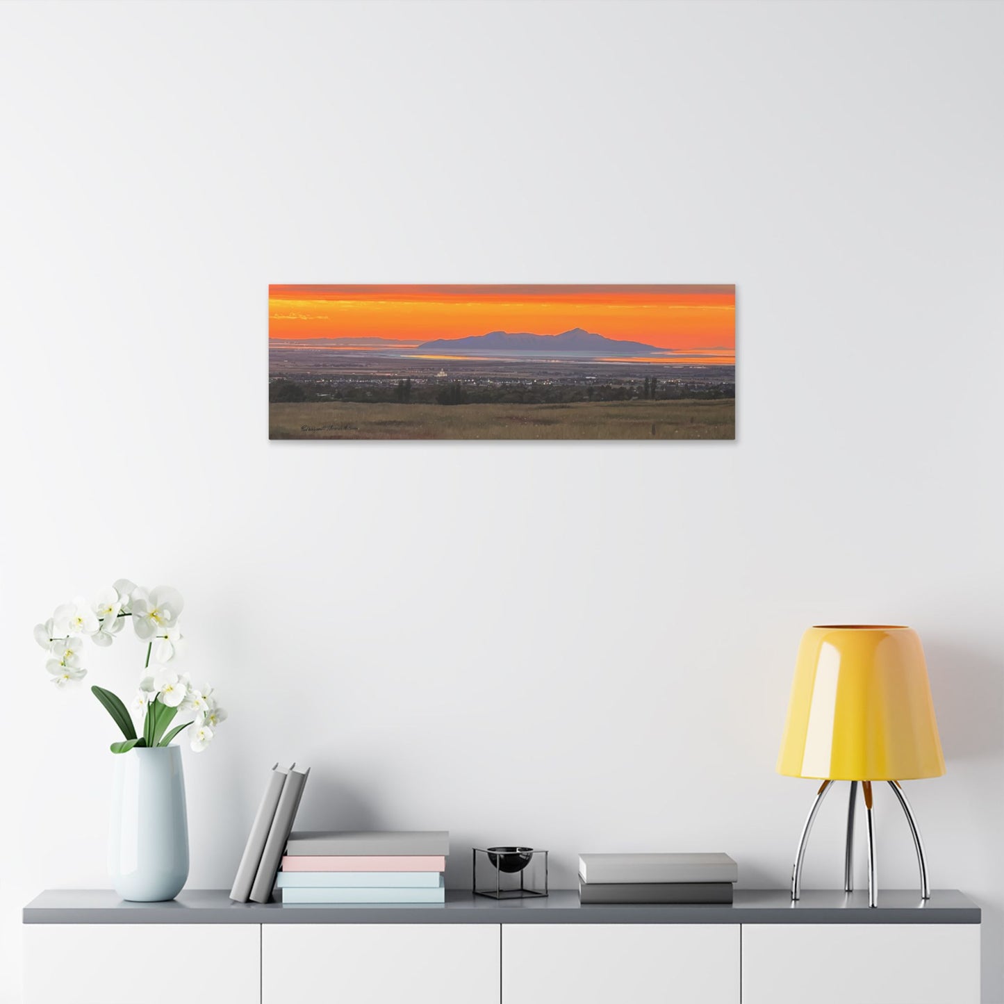 Classic Stretched Canvas, Stansbury Island Sunset, by Rod Walgamott