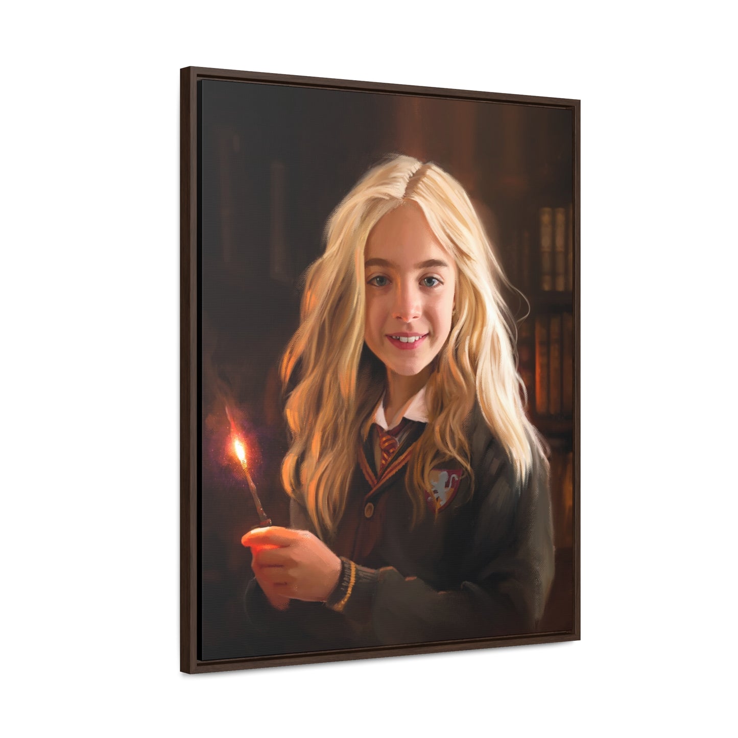 Framed canvas Wrap, Willa Mae Walgamott at Hogwarts, by Chaz Walgamott