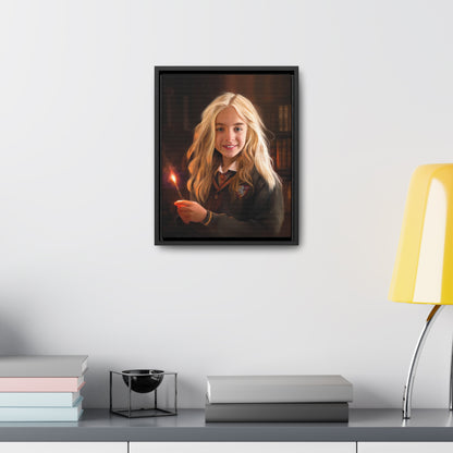 Framed canvas Wrap, Willa Mae Walgamott at Hogwarts, by Chaz Walgamott