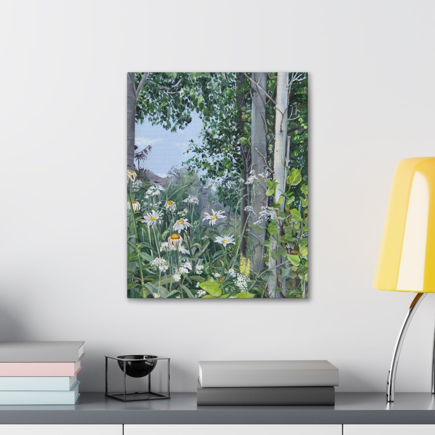 Quakies and Daisies by Jane Autry, Canvas Gallery Wrap