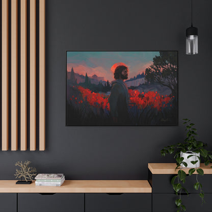 Stretched Canvas Print in Wood Frame, "Though as Scarlet" by Chaz Walgamott