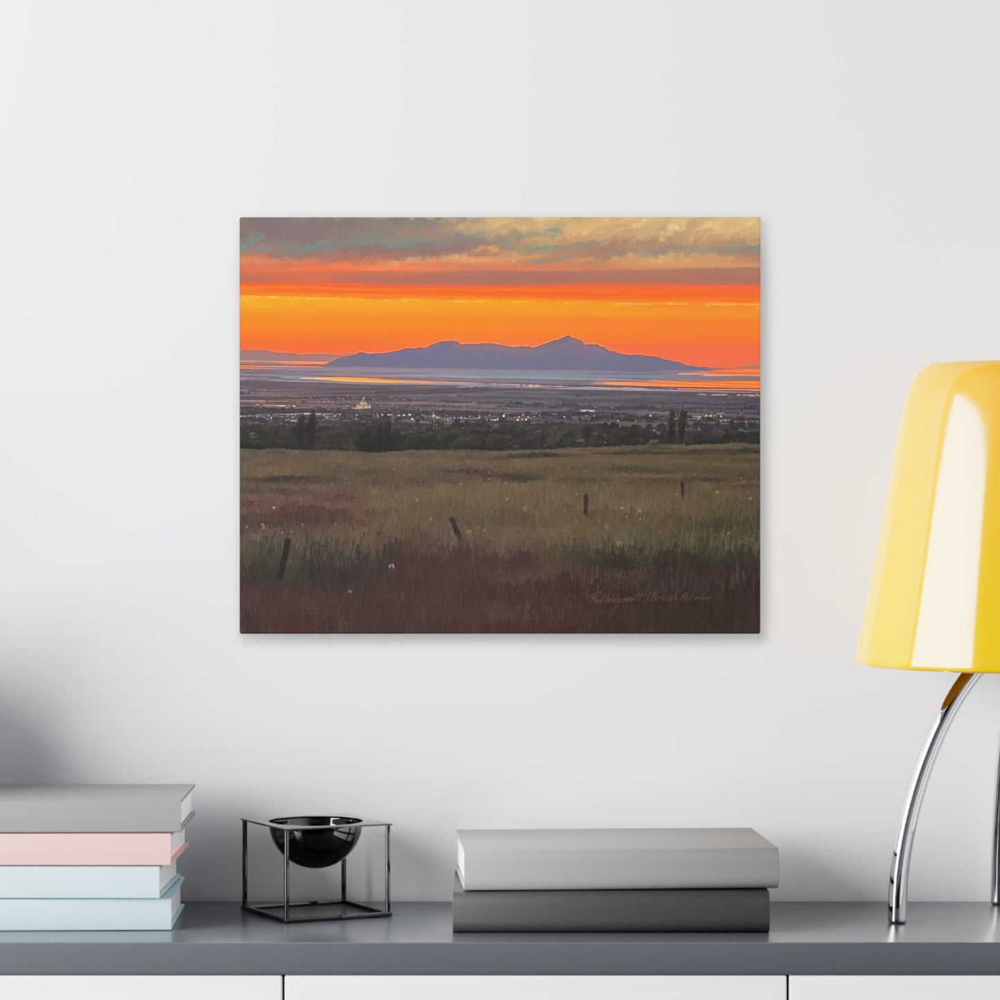 Classic Stretched Canvas, Stansbury Island Sunset, by Rod Walgamott
