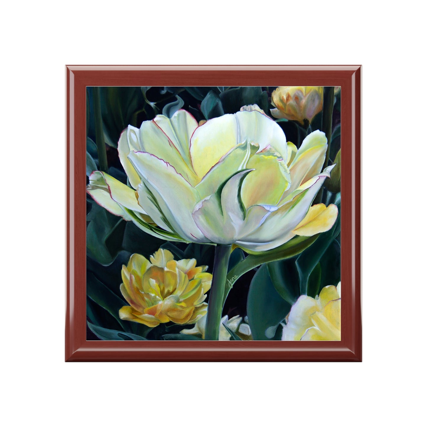 Elegant Floral Jewelry Box, featuring "All the Pretty Girls"  , by Jane Autry